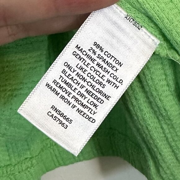 NWT Abound by Nordstrom Neon Lime Green Drawstring Cinched V-Neck Tank - Picture 5 of 6